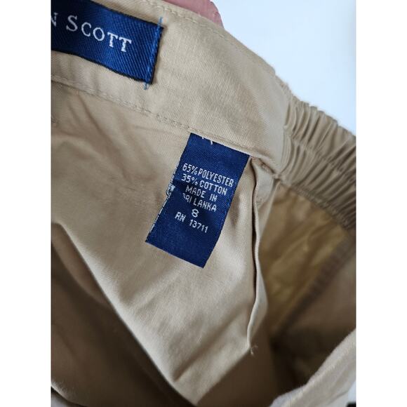 Vintage Karen Scott Womens Sz 8 High Waist Pleated Khaki Shorts 1990s Mom - Picture 5 of 5